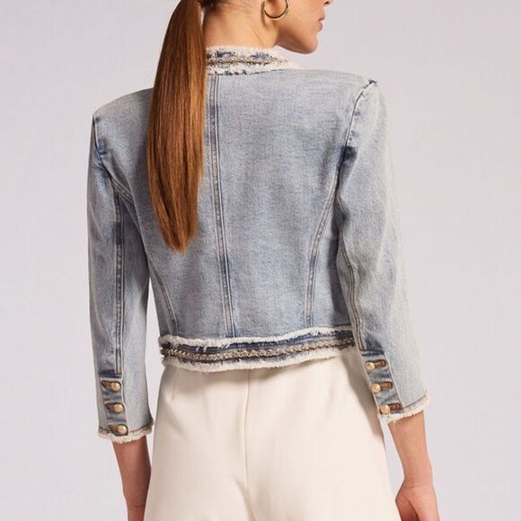 NWT Generation Love Kenzie Denim Cropped Jacket size xxl women's - Picture 3 of 13